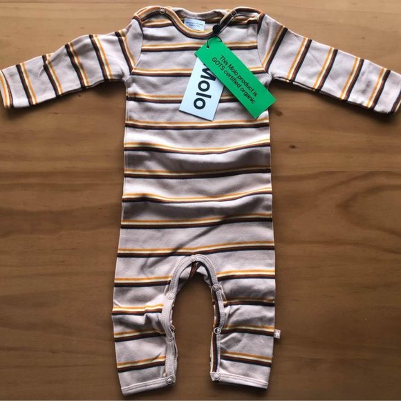 MOLO Baby Pink Striped Fenez Bodysuit - 6 months - Picture 2 of 4